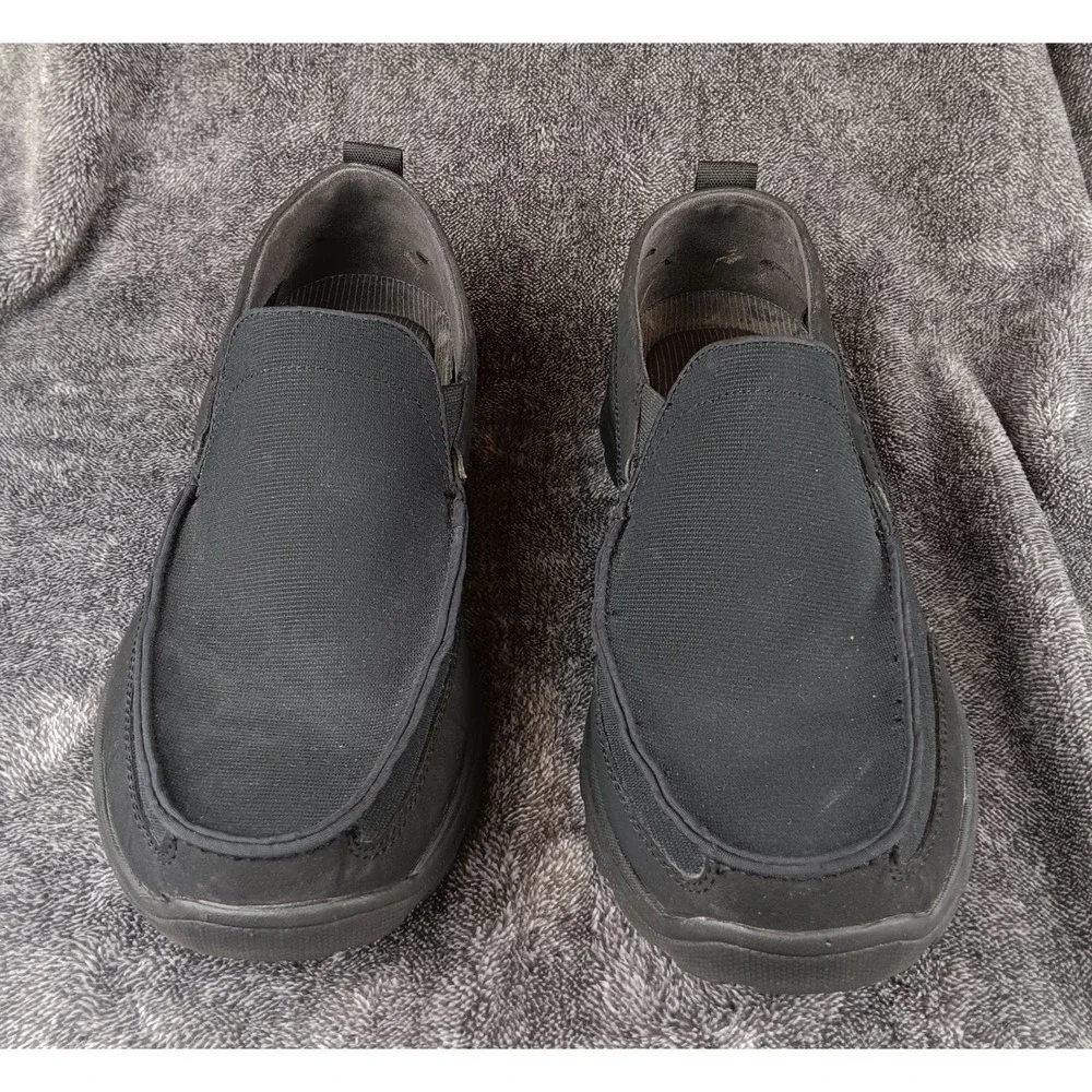 Skechers Relaxed Fit Memory Foam Black‎ Slip On Loafer Shoes Men 11.5